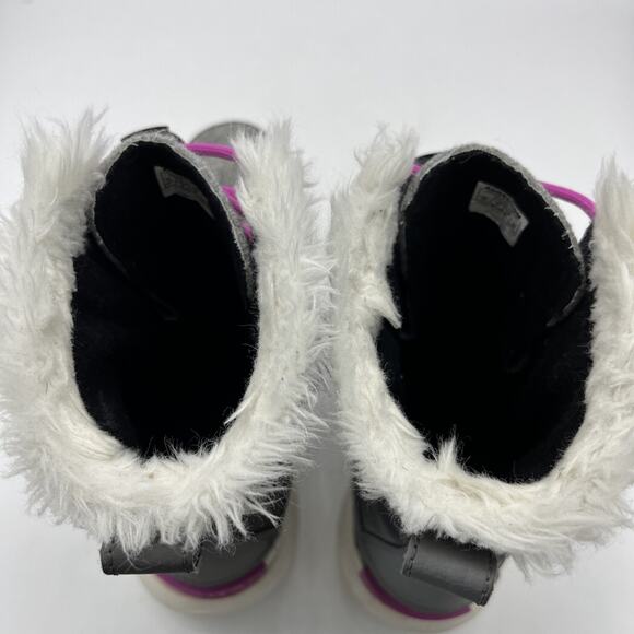 Sorel Kids Quarry Grey/Bright Lavender Explorer Lace WP Boot US 5 - Picture 6 of 13